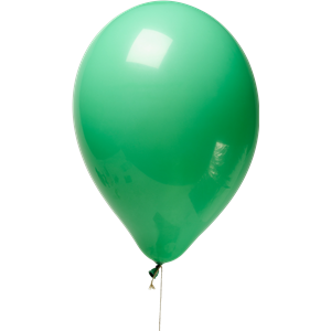 Green balloon PNG image-3395